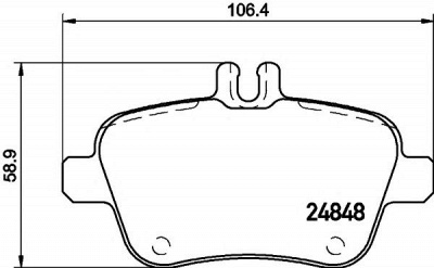 HELLA PAGID 8db355019641 -  Комплект тормозных колодок, дисковый тормоз